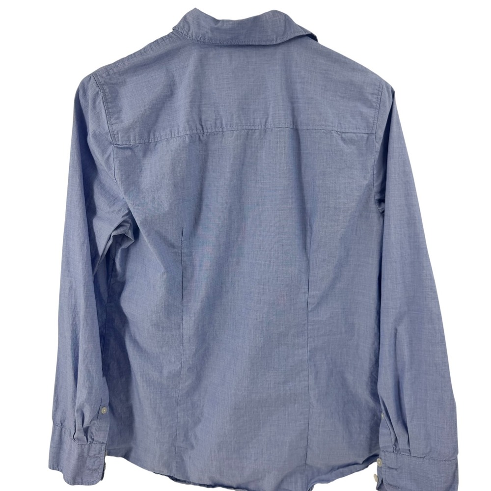 J.Crew Re-Imagined Blue Chambray Button Down Shirt Womens Size S Long Sleeve - Picture 2 of 9